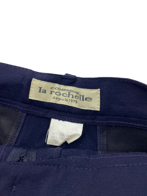 VINTAGE COMPAGNIE LA ROCHELLE ΠΑΝΤΕΛΟΝΙ ΜΕ SUEDE ΛΕΠΤΟΜΕΡΕΙΕΣ ΜΠΛΕ ΓΥΝΑΙΚΕΙΟ XS