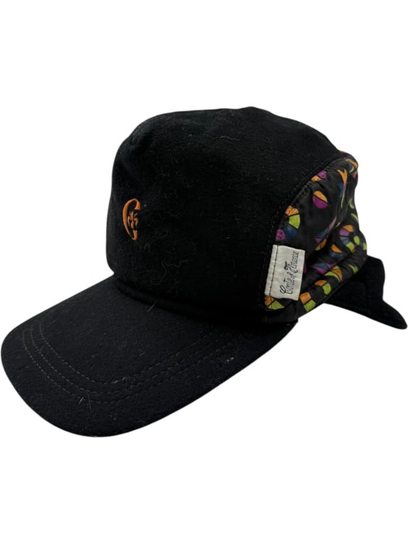 VINTAGE CONTE OF FLORENCE cappello in lana con motivo multicolore nero unisex taglia unica