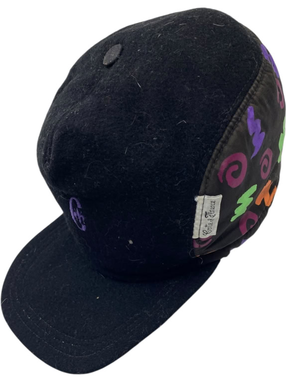 VINTAGE CONTE OF FLORENCE HAT WITH LOGO BLACK MEN'S ONE SIZE