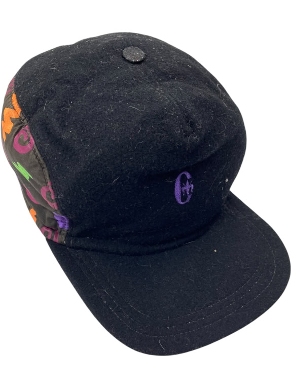 VINTAGE CONTE OF FLORENCE HAT WITH LOGO BLACK MEN'S ONE SIZE