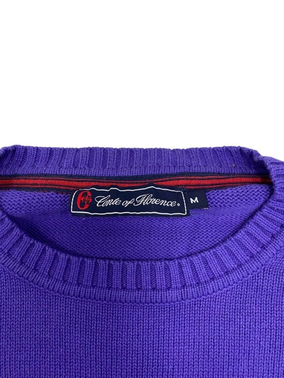 VINTAGE CONTE OF FLORENCE CREWNECK SWEATER PURPLE MENS M