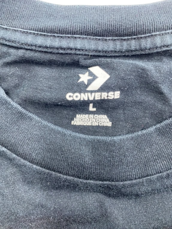 VINTAGE CONVERSE MAGLIA A MANICHE LUNGHE CON LOGO ALL STAR NERA DA UOMO L