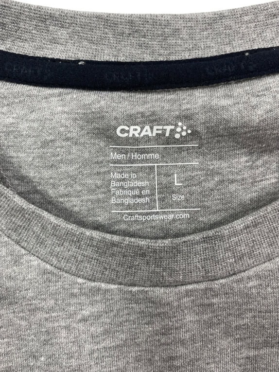 VINTAGE CRAFT FELPA CASUAL CON LOGO DISCRETO GRIGIO MELANGE UOMO L