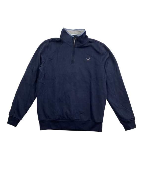 VINTAGE CREW CLOTHING COMPANY ΦΟΥΤΕΡ ΜΕ ΦΕΡΜΟΥΑΡ 1/4 LOGO ΜΠΛΕ ΣΚΟΥΡΟ ΑΝΔΡΙΚΟ M