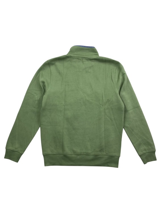 VINTAGE CREW CLOTHING COMPANY FELPA CON ZIP 1/4 VERDE DA UOMO M
