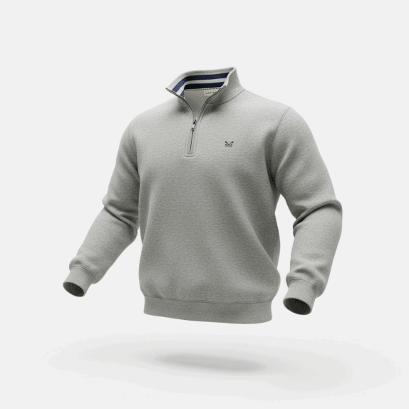 VINTAGE CREW CLOTHING COMPANY ΦΟΥΤΕΡ ΜΕ ΦΕΡΜΟΥΑΡ ΣΤΟ ΛΑΙΜΟ ΛΟΓΟΤΥΠΟ ΓΚΡΙ ΑΝΔΡΙΚΟ M