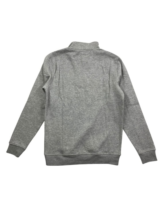 VINTAGE CREW CLOTHING COMPANY felpa con zip al collo con logo grigia da uomo M