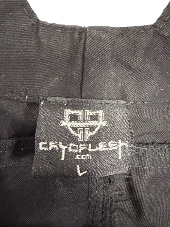 VINTAGE CRYOFLESH PANTALONE CON CINGHIE DECORATIVE NERO DA UOMO L