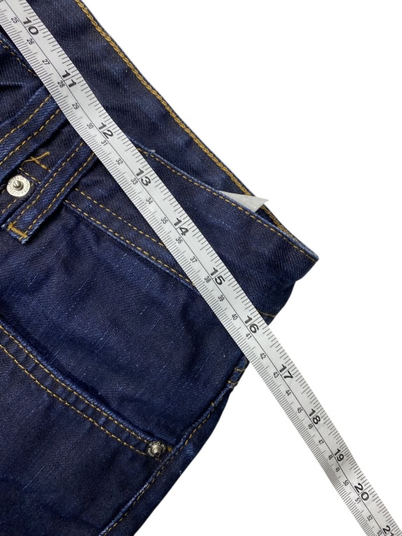 VINTAGE D&G jeans da donna blu scuro con cerniera nelle tasche posteriori M