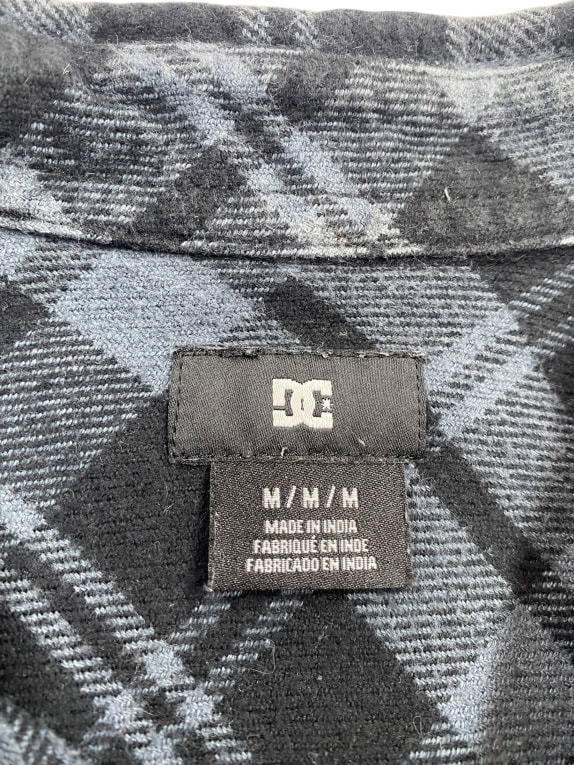 VINTAGE DC SHOES ΠΟΥΚΑΜΙΣΟ ΦΑΝΕΛΕΝΙΟ ΚΑΡΟ ΓΚΡΙ ΜΑΥΡΟ ΑΝΔΡΙΚΟ M