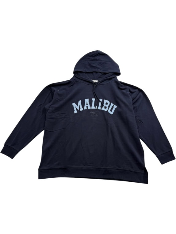 VINTAGE DENIM REPUBLIC CURVE felpa con cappuccio MALIBU USA blu da donna XXL/3XL