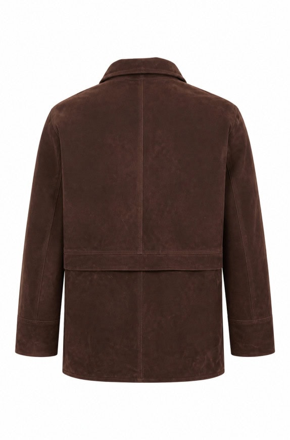 90s  VINTAGE LEATHER COAT BROWN MENS PRE OWNED L