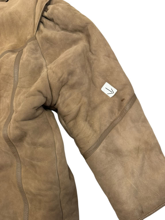 VINTAGE ΔΕΡΜΑΤΙΝΟ ΠΑΛΤΟ SHEARLING ΜΟΥΤΟΝ L/XL