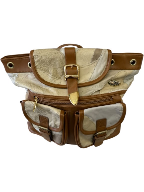 Zaino vintage in pelle patchwork