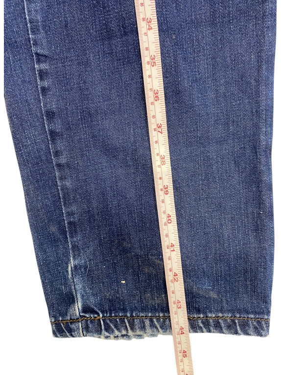 VINTAGE DESIGUAL DENIM JEANS WITH PATCHWORK DETAILS BLUE MENS W34