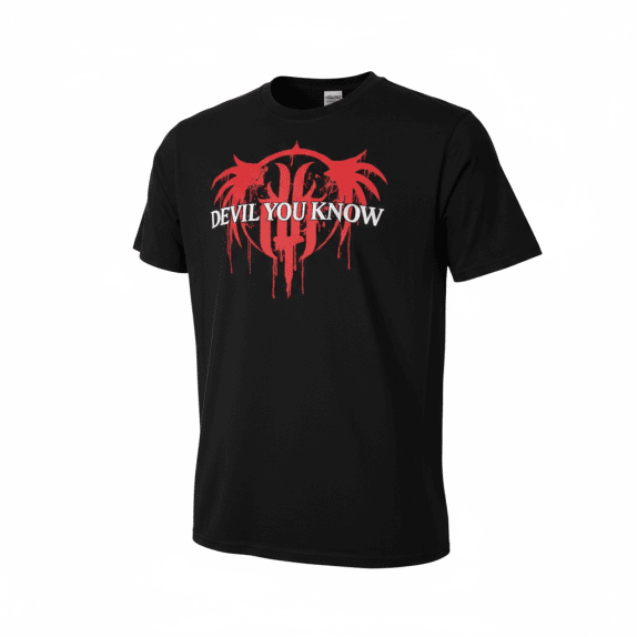 VINTAGE DEVIL YOU KNOW METAL BAND T-SHIRT