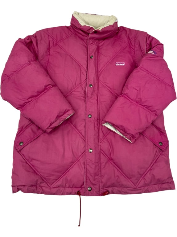 VINTAGE DIADORA WOMEN'S PUFFER JACKET FUCHSIA L/XL