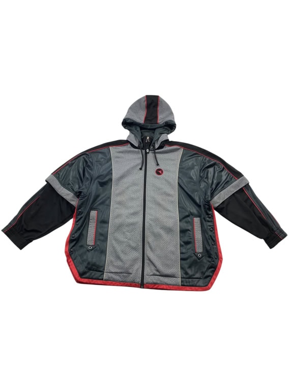VINTAGE DIADORA ΖΑΚΕΤΑ TRACK TOP ΜΕ ΚΟΥΚΟΥΛΑ GREY/BLACK ΑΝΔΡΙΚΟ XXL
