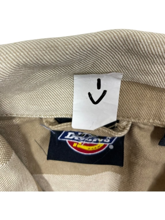 GIACCA VINTAGE DICKIES CON CERNIERA PATCHWORK BEIGE UOMO L