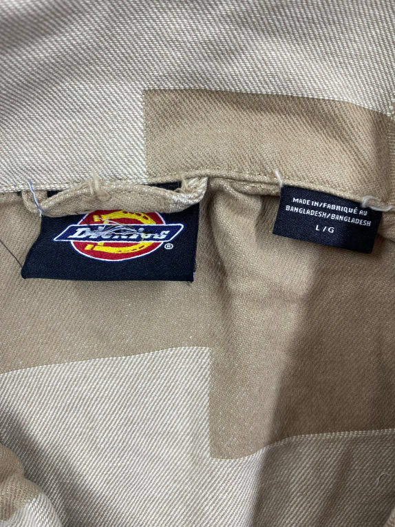 GIACCA VINTAGE DICKIES CON CERNIERA PATCHWORK BEIGE UOMO L