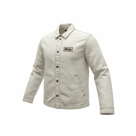 GIACCA VINTAGE DICKIES WORKWEAR LOGO BIANCO DA UOMO L