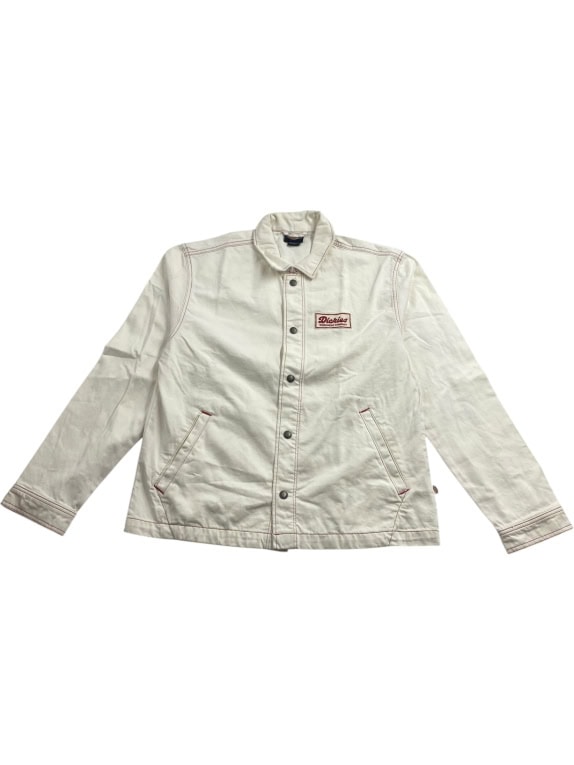 VINTAGE DICKIES ΖΑΚΕΤΑ WORKWEAR LOGO ΛΕΥΚΟ ΑΝΔΡΙΚΟ L
