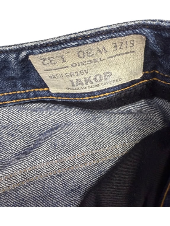 VINTAGE DIESEL IAKOP ΑΝΔΡΙΚΟ ΤΖΙΝ REGULAR SLIM-TAPERED ΣΚΟΥΡΟ ΜΠΛΕ S