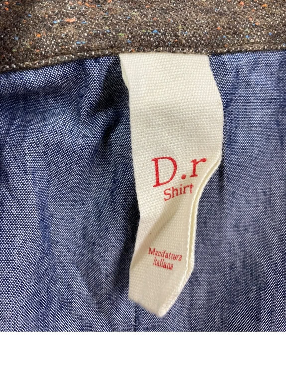 VINTAGE D.R SHIRT BLAZER JACKET BROWN MEN'S L