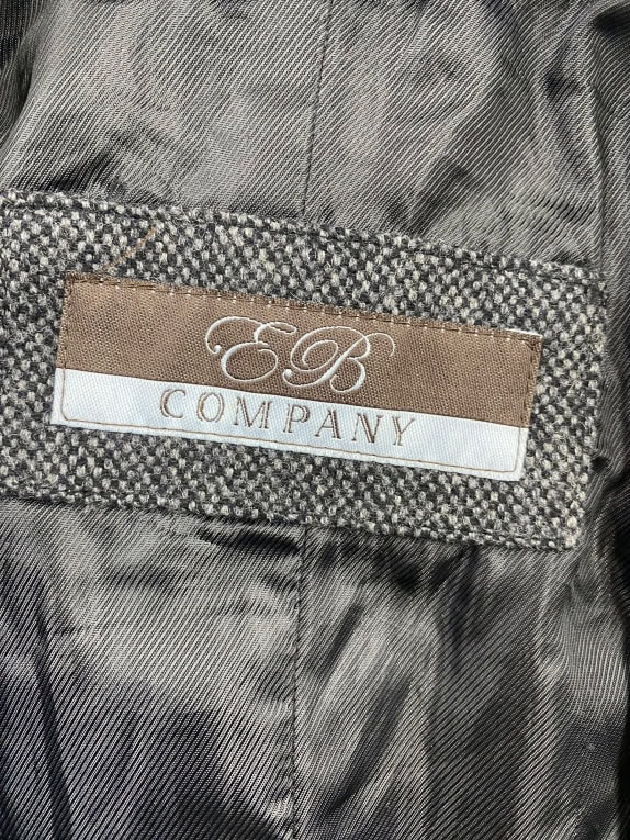 VINTAGE EB COMPANY WOOL COAT GREY MEN'S M