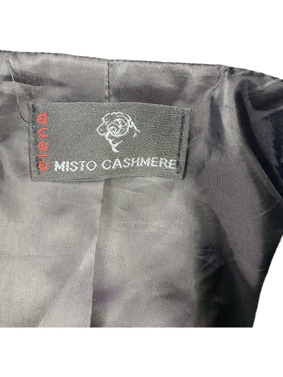 VINTAGE ELENA ΠΑΛΤΟ MISTO CASHMERE ΜΑΥΡΟ ΓΥΝΑΙΚΕΙΟ L/XL