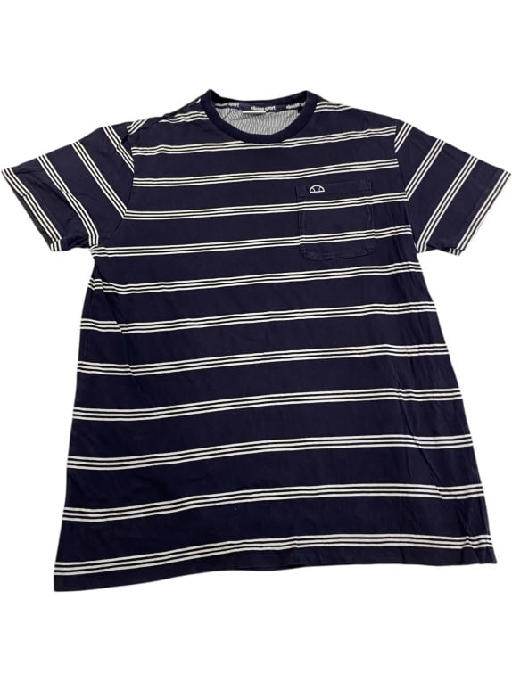 VINTAGE ELLESSE MAGLIA A RIGHE DA UOMO M/L