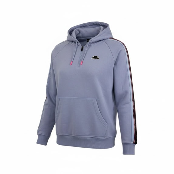 VINTAGE ELLESSE HOODIE LOGO TAPE LIGHT BLUE WOMEN'S M