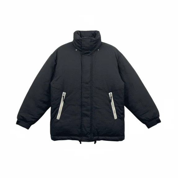 GIUBBOTTO PUFFER VINTAGE ELLESSE CON CERNIERA NERO DA UOMO XXL