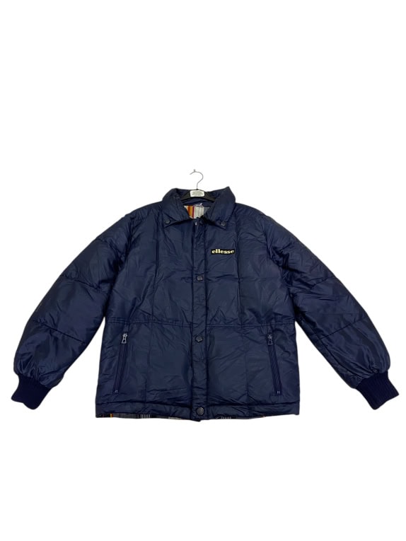 VINTAGE ELLESSE PUFFER ΜΠΟΥΦΑΝ ΜΕ ΕΠΕΝΔΥΣΗ ΜΠΛΕ ΣΚΟΥΡΟ ΑΝΔΡΙΚΟ M L