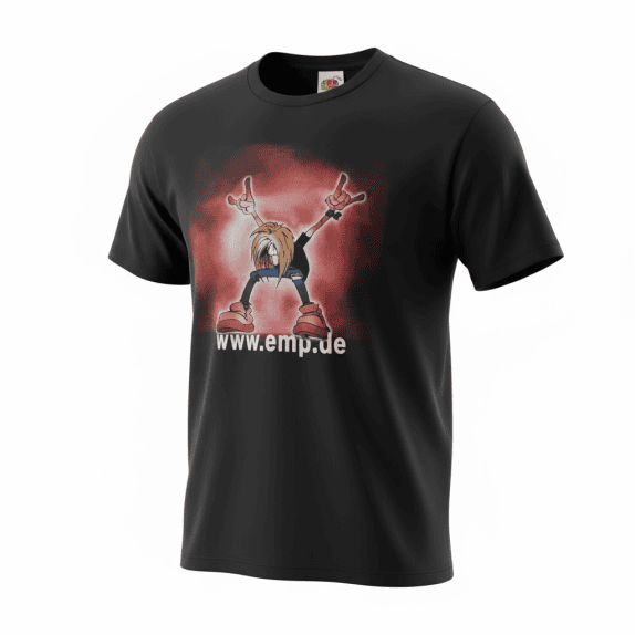 VINTAGE EMP.DE FRUIT OF THE LOOM T-SHIRT ΜΑΥΡΟ