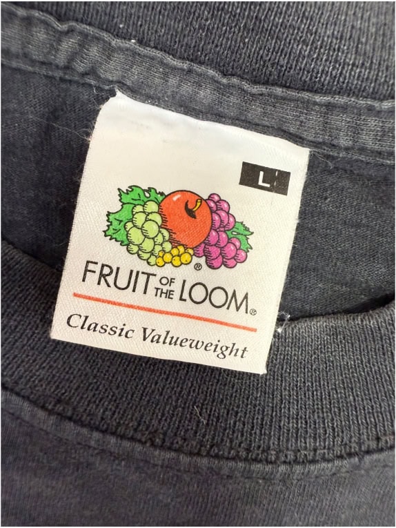 VINTAGE EMP.DE FRUIT OF THE LOOM T-SHIRT ΜΑΥΡΟ
