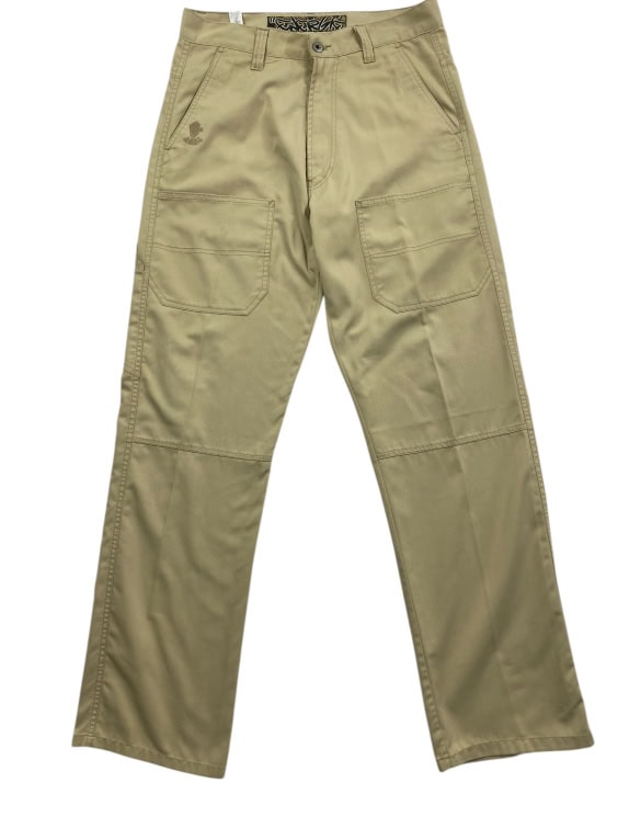 VINTAGE ENERGIE pantaloni chino/cargo con ricami beige da uomo M
