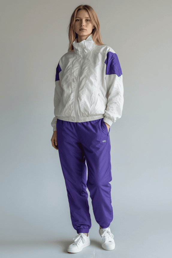 Vintage Etirel Σετ Φόρμας Μπεζ-Μωβ Unisex L