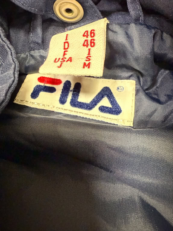 VINTAGE FILA ΑΝΔΡΙΚΟ ΑΔΙΑΒΡΟΧΟ ΜΠΟΥΦΑΝ/WINDBREAKER ΣΚΟΥΡΟ ΜΠΛΕ