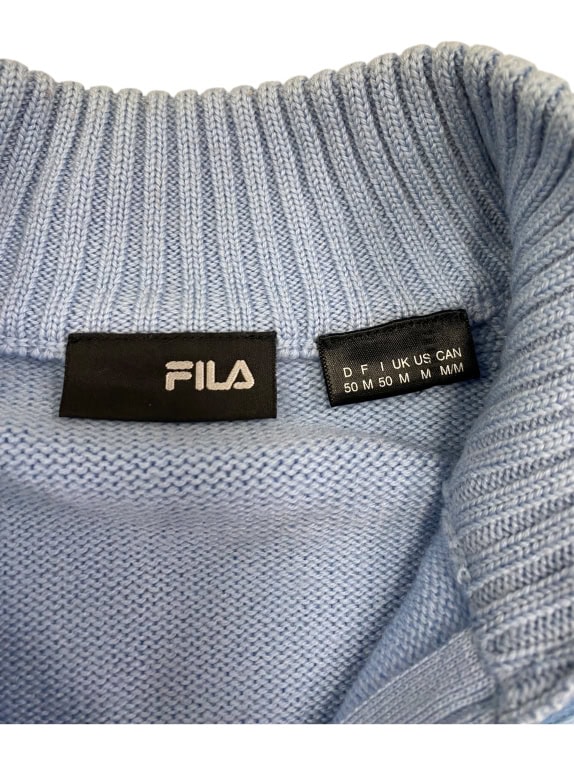 VINTAGE FILA ΠΟΥΛΟΒΕΡ ΜΕ ΦΕΡΜΟΥΑΡ ΓΑΛΑΖΙΟ ΑΝΔΡΙΚΟ M