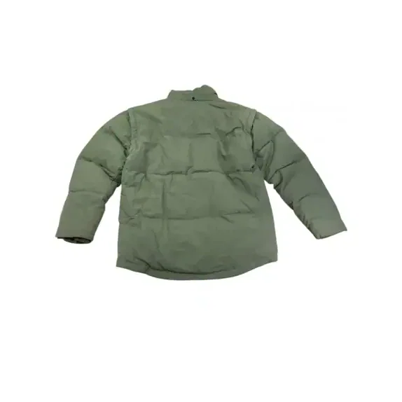 VINTAGE FILA PUFFER JACKET WITH POCKETS AND LOGO OLIVE UNISEX S M