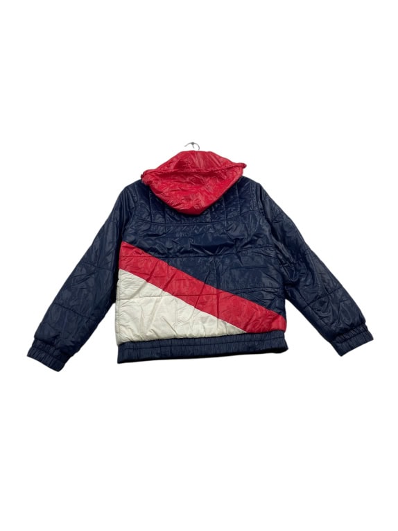 VINTAGE FILA ΖΑΚΕΤΑ ΜΕ ΚΟΥΚΟΥΛΑ COLORBLOCK ΜΠΛΕ ΚΟΚΚΙΝΟ ΑΣΠΡΟ ΓΥΝΑΙΚΕΙΑ XS S