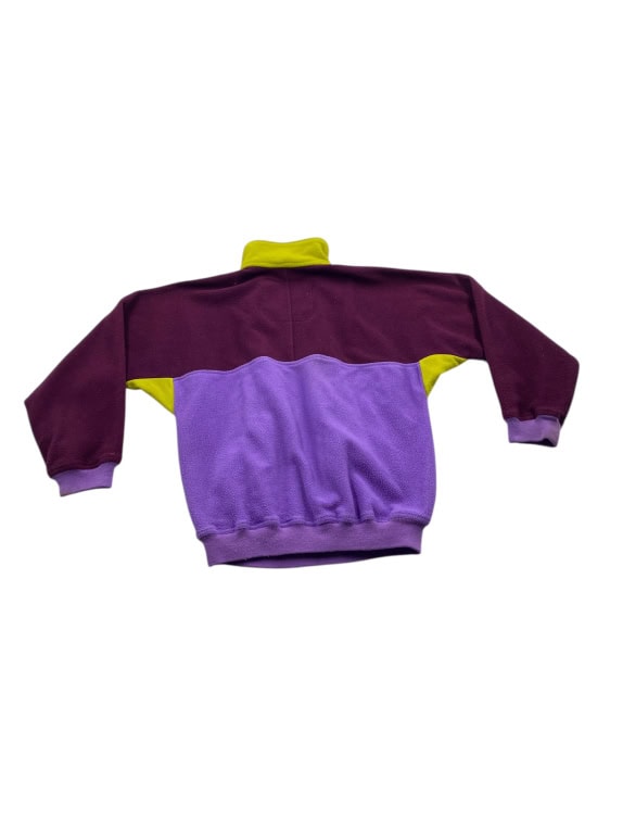 Vintage Fleece Φούτερ Half Zip Retro Logo Πολύχρωμο Unisex L