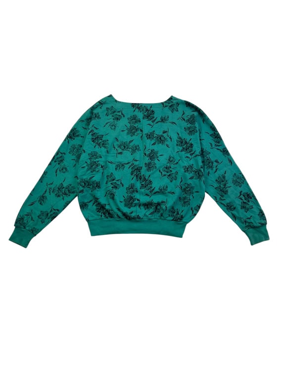 Vintage Floral Σετ Φόρμας Πράσινο με Print Unisex L