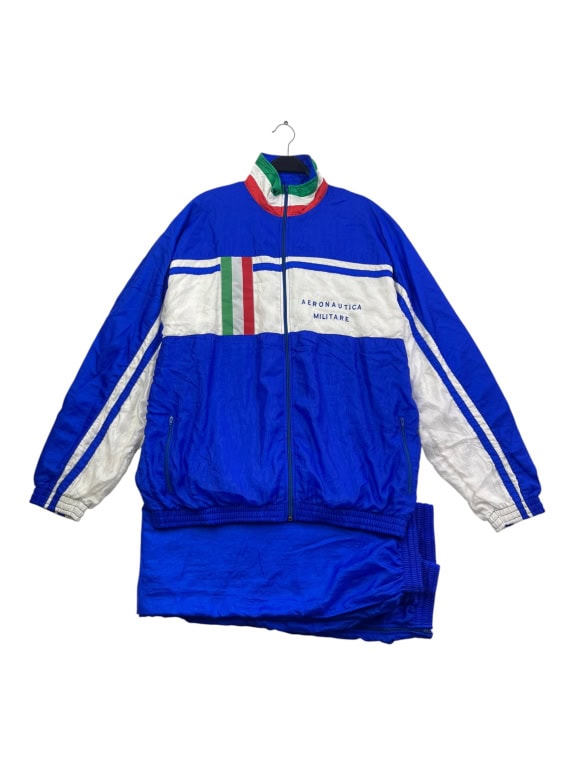 Vintage Φόρμα Σετ Aeronautica Militare Μπλε Λευκό Γυναικείο XXL