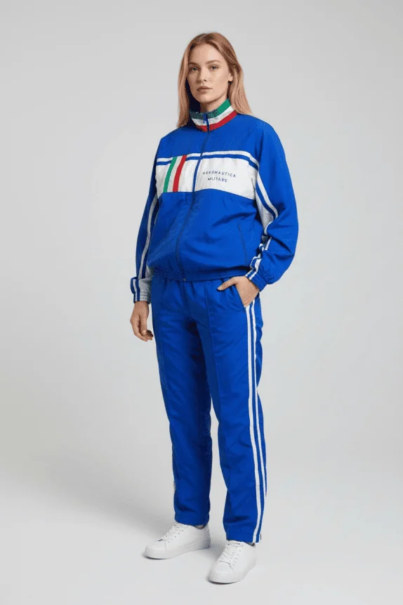 Vintage Φόρμα Σετ Aeronautica Militare Μπλε Λευκό Γυναικείο XXL