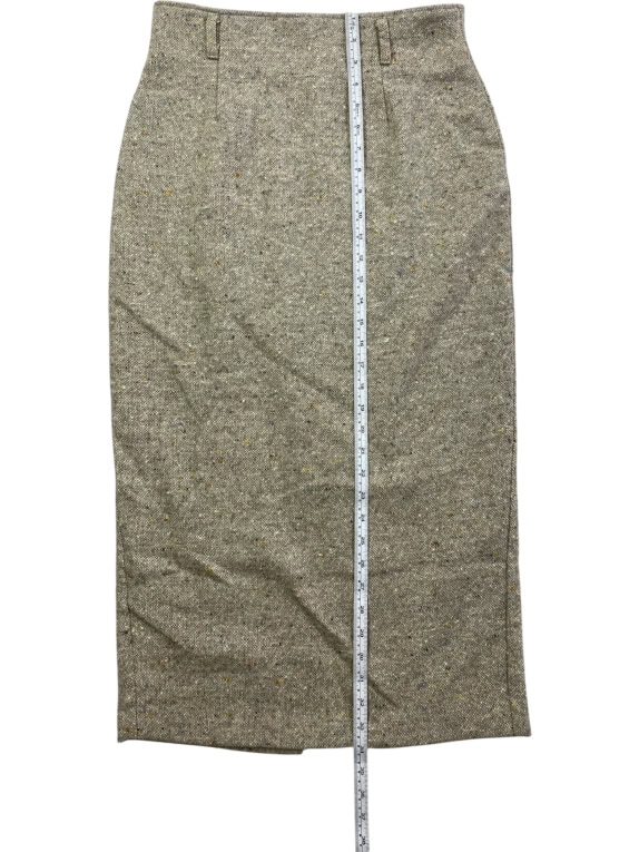 VINTAGE MIDI SKIRT TWEED GREY WOMEN S