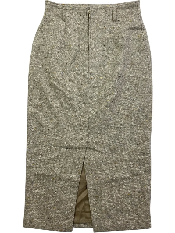 VINTAGE MIDI SKIRT TWEED GREY WOMEN S