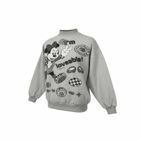 VINTAGE Φούτερ Minnie Mouse Disney Υψηλός Λαιμός Oversized L/XL