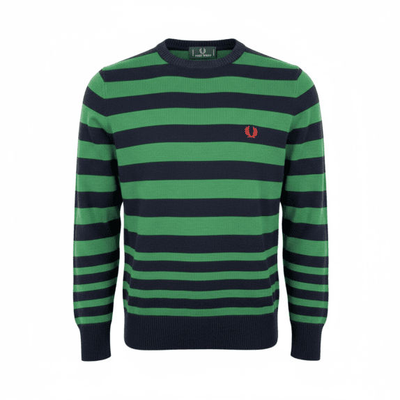VINTAGE FRED PERRY ΠΟΥΛΟΒΕΡ ΜΕ ΡΙΓΕΣ CREW NECK